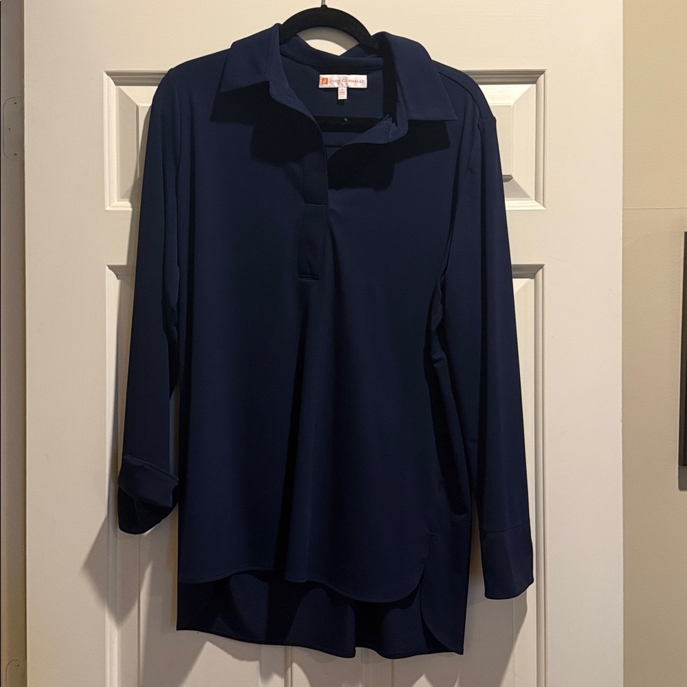 Jude Connally large navy Hadley high low tunic